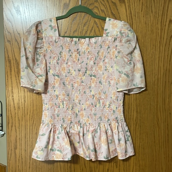 Rachel Parcell Floral Square Neck Blouse - Picture 3 of 3